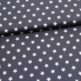 Tela color  gris oscuro  con estrellas