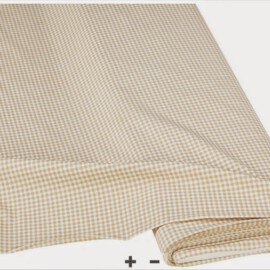 Tela de cuadros Vichy de color beige