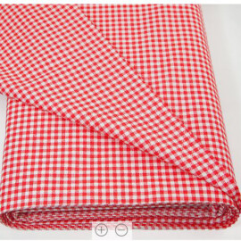 Tela de cuadros Vichy de color rojo
