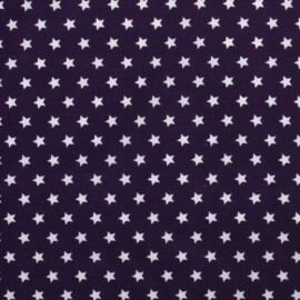 Tela color  púrpura  con estrellas