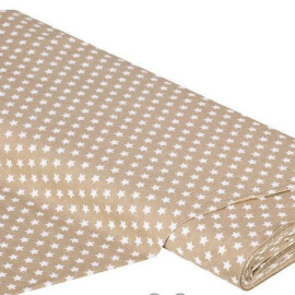 Tela color beige con estrellas