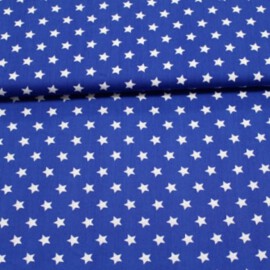 Tela color azul cobalto con estrellas