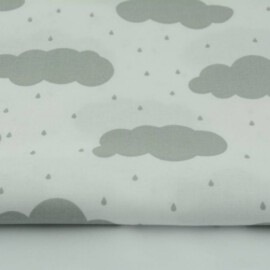 Tela " nubes gris sobre fondo blanco  "