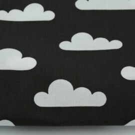 Tela "nubes blancas sobre fondo negro "