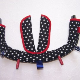 Funda para la barra + cubrecinturones,estrellas de color negro