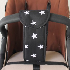 Correa de entrepierna para carrito de bebé, estrellas de color negro