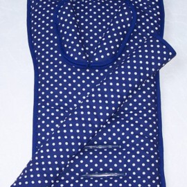 Conjunto a juego para  "Emmaljunga" , Lunares color azul