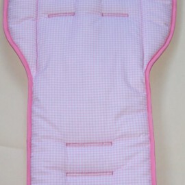 Colchoneta para "Emmaljunga ,, cuadros vichy rosa