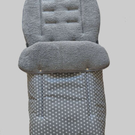 Saco para silla de paseo "Quinny" ,estrellas gris