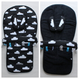 Conjunto a juego para  "Bugaboo" , nubes color negro