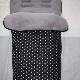 Saco para silla de paseo "Quinny",estrellas negras