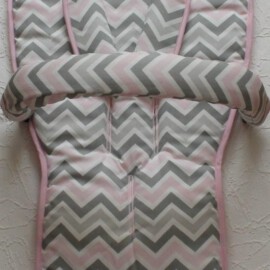 Conjunto a juego para  "Bugaboo", ZigZag rosa/gris
