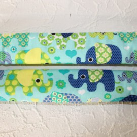 2 x Fundas para manillares, elefantes verde