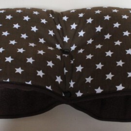 Manopla para cochecito , Estrellas marron