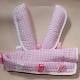 Funda para la barra + cubrecinturones ,cuadros Vichy