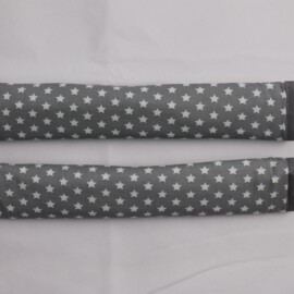 2 x Fundas para manillares, estrellas gris