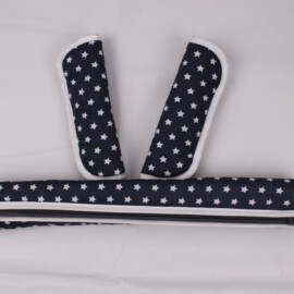 Funda para la barra + cubrecinturones , estrellas color azul/blanco