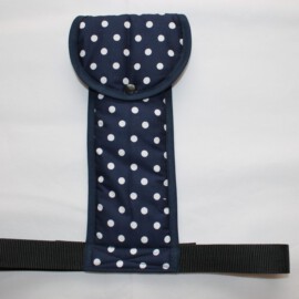 Correa de entrepierna para carrito de bebé , color azul con lunares