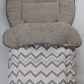 Saco para silla de paseo "Hartan/Teutonia"  , Zigzag gris/rosa