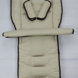 Conjunto a juego para  "Emmaljunga" , cuadros Vichy de color beige