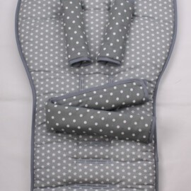 Conjunto a juego para  "Emmaljunga ", estrellas color gris