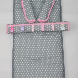 Conjunto a juego para  "Britax", estrellas de color gris / rosa