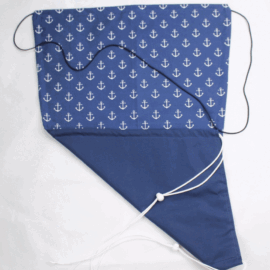 Toldo para los carritos , anclas color azul