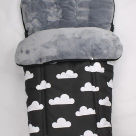 Saco para silla de paseo "Quinny ",nubes color negro/gris