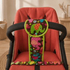Correa de entrepierna para carrito de bebé ,dibujos de elefantes