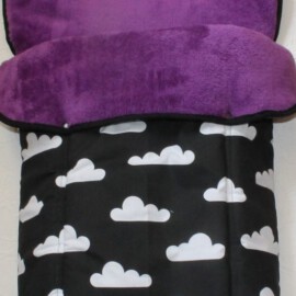 Saco para silla de paseo"Joie" , nubes color negro/púrpura