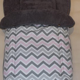 Saco para silla de paseo"Joie" , Zigzag gris oscuro /rosa