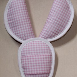 Cubre cinturones con almohadilla para hebilla , "cuadros Vichy rosa"