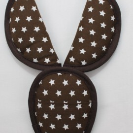 Cubre cinturones para silla de coche "estrellas color marrón"