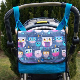 Bolso para Carritos de Bebés  ,búhos gris