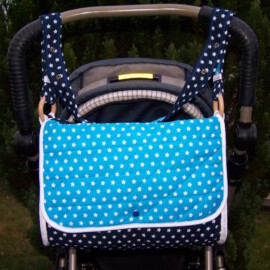 Bolso para Carritos de Bebés  ,estrellas azul
