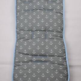 Colchoneta para  "Britax", dibujos de anclas color gris