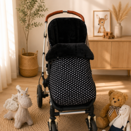 Saco para silla de paseo "Joie" ,Estrellas color negro/negro