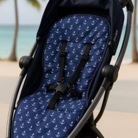 Colchoneta para "Quinny" , anclas de color azul