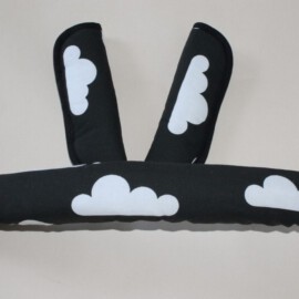 Funda para la barra + cubrecinturones , Nubes de color negro