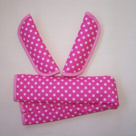 Funda para la barra + cubrecinturones , Estrellas de color pink
