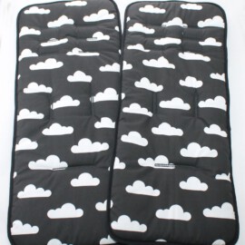 Dos colchonetas para  "TFK Twinner Twist Duo" ,nubes de color negro