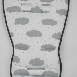 Colchoneta para "Quinny" , Nubes color blanco/gris