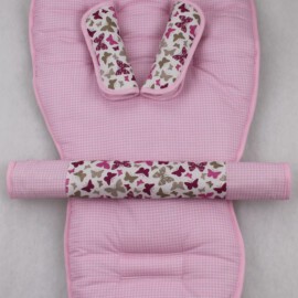Conjunto a juego para  " mariposas de color  rosa/gris/púrpura