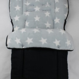Saco para silla de paseo "Joie" , color negro liso / gris con estrellas