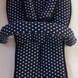 Conjunto a juego para  "Bugaboo", estrellas de color negro