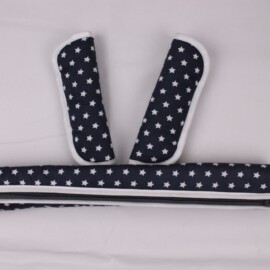 Funda para la barra + cubrecinturones ,Estrellas de color azul marino