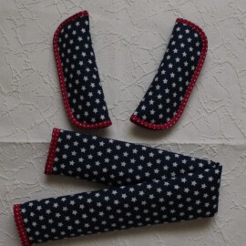 Funda para la barra + cubrecinturones ,Estrellas de color azul marino