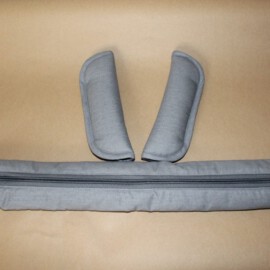 Funda para la barra + cubrecinturones , gris liso