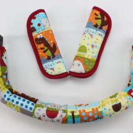 Funda para la barra + cubrecinturones ,dinosaurios