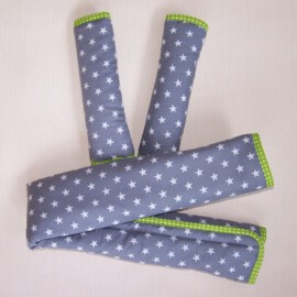 Funda para la barra + cubrecinturones ,Estrellas de color gris/verde